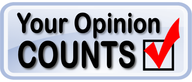 Image reads "Your Opinion Counts"